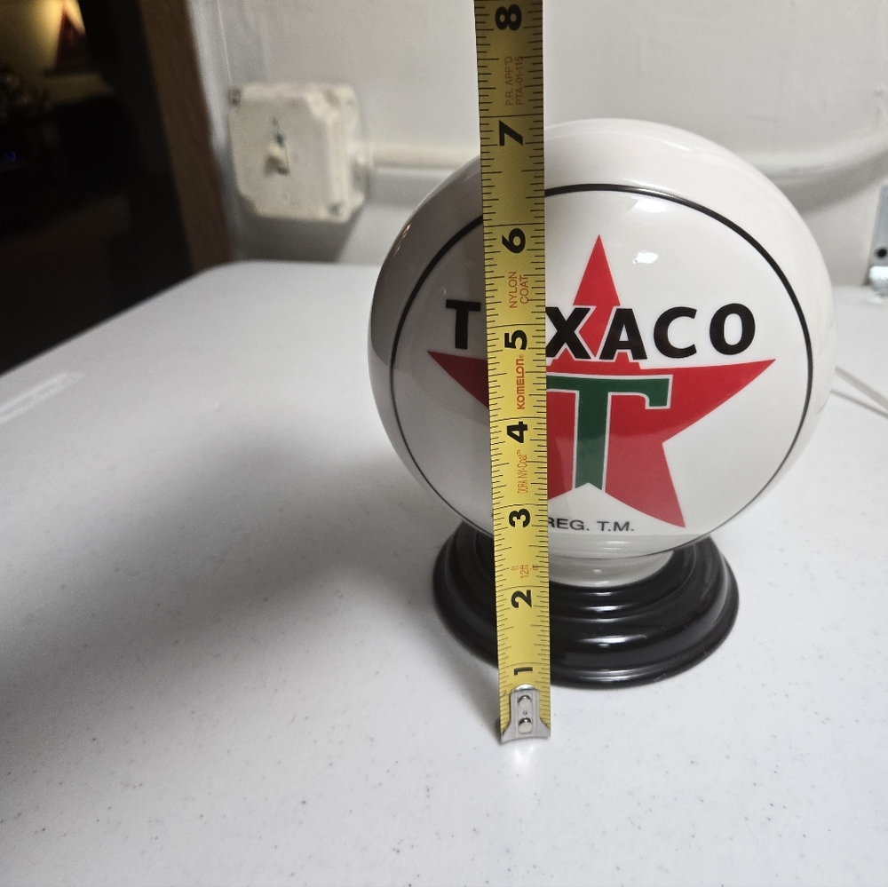 Texaco Gas Pump Globe Lamp - Nightlight. Enesco Excellent Cond. 7 Inches Tall - Picture 5 of 13